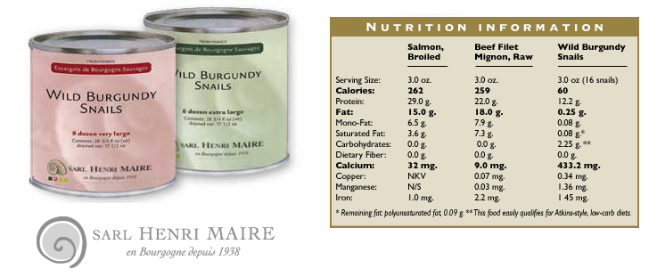 wild burgundy snails escargot
