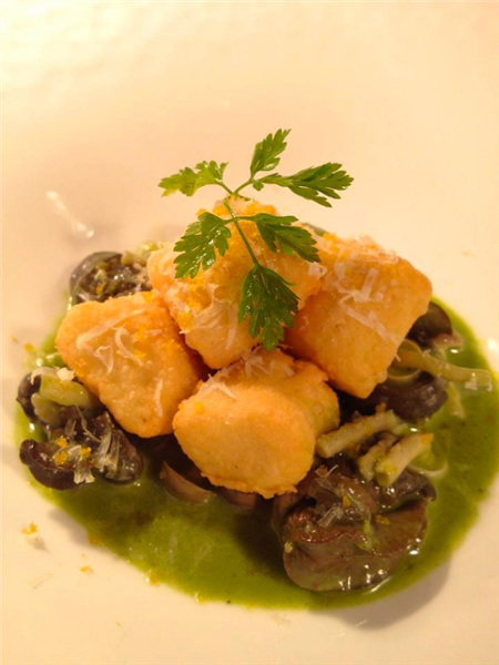 Wild Burgundy Snails, Gruyere Gnocchi, and Bottarga