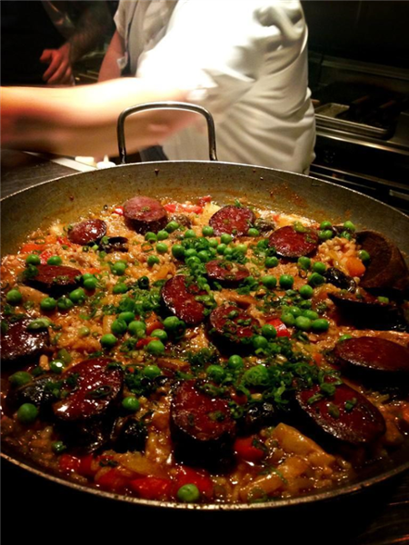 Pork & Snail Paella with Morcilla, Pumpkin & Sunchokes